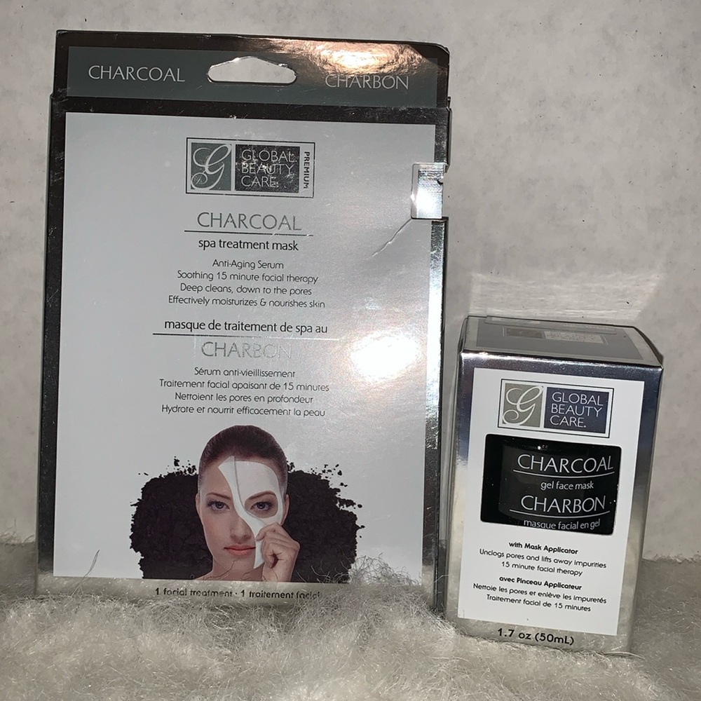 Facial Masks charcoal bundle, spa treatment, gel face mask
